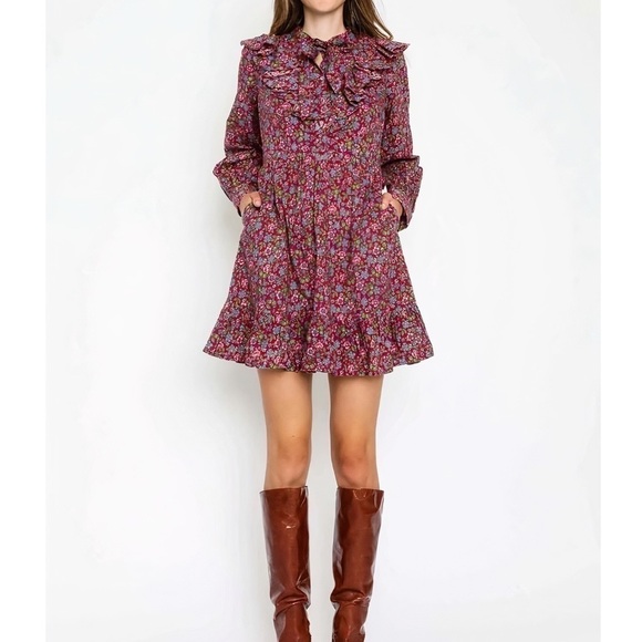 Banjanan Dresses & Skirts - NWT Banjanan Mini Long-Sleeve Floral Liberty Dress